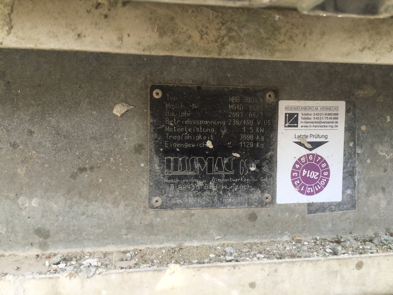 2 x plateformes murales Lissmac MAB 3000 - Image 8