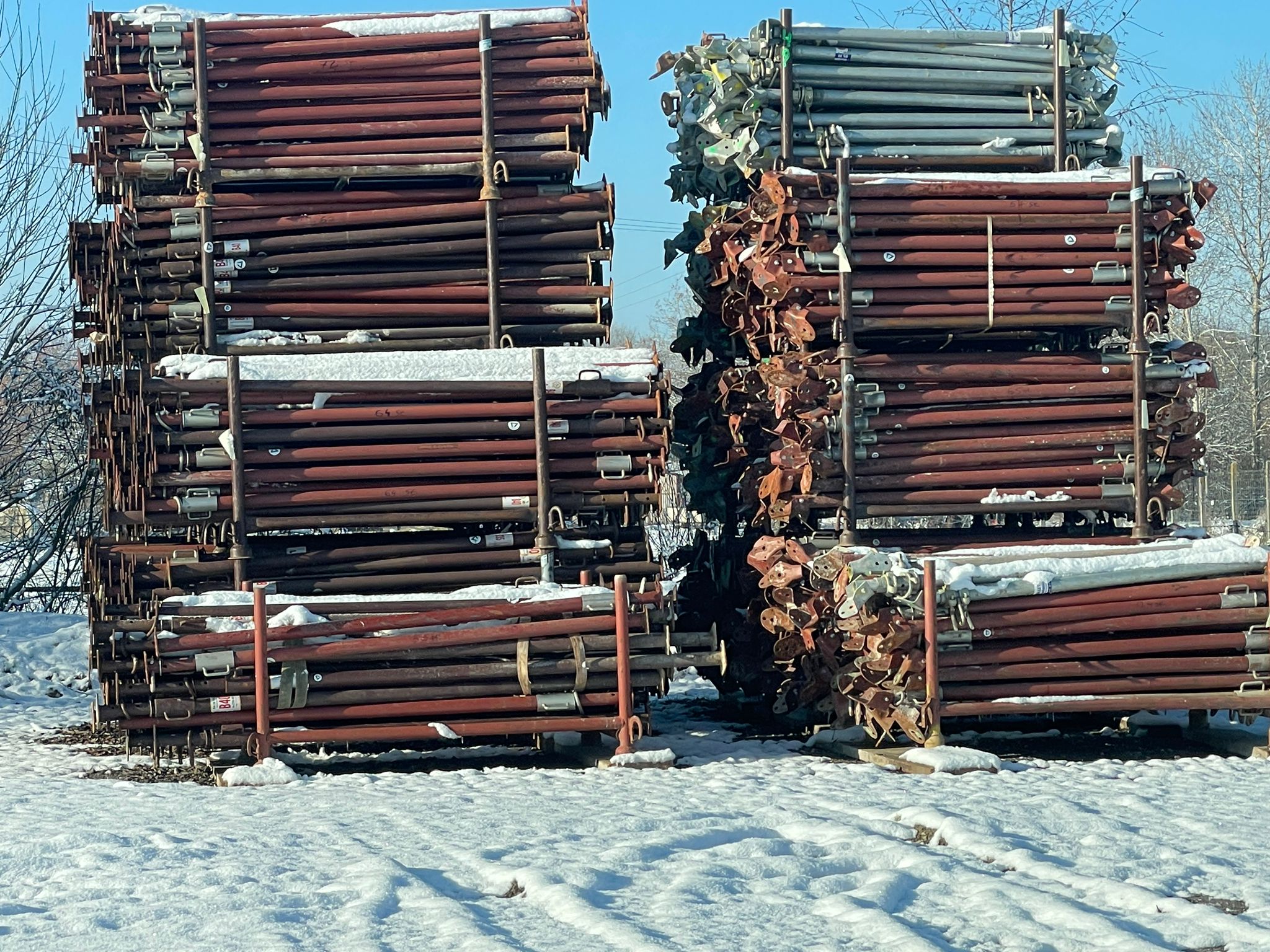 lackierte Stützen 3,50m + 4,00m