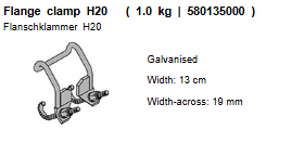 Doka Flanschklammer H20 – Bild 2